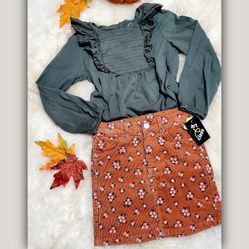 Girls Fall/Autumn Outfit Size L/M 🦃🌻🍂🧡🍁