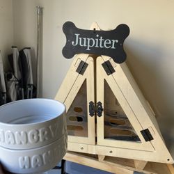 Custom Etsy Dog Teepee & Food/Water Bowls