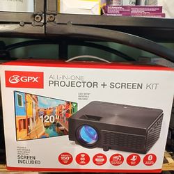 Gpx All In One Projector And Screen Kit 
