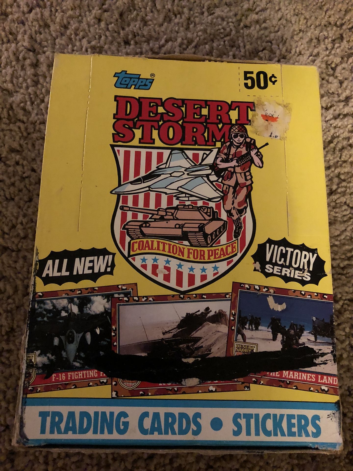 Box Of Desert Storm Trading Cards