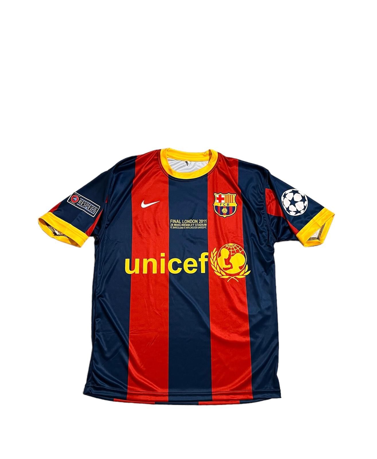 FC Barcelona 2010/11 Champions League Soccer Football JERSEY With Patches