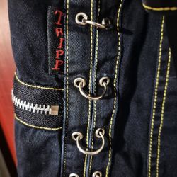 Tripp NYC Men's Late Large 1990's Black Goth Shorts. 