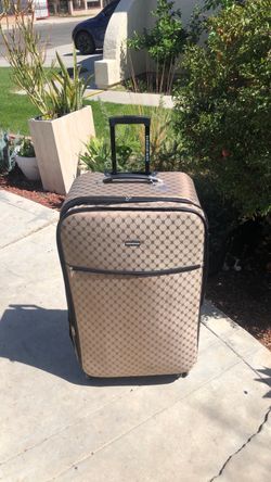 Rolling Luggage Suitcase with Diamond Pattern