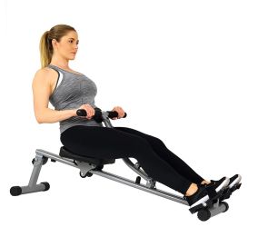 Lightly used Sunny Health & Fitness Compact Adjustable Rowing Machine with 12 Levels of Resistance for Complete Body Workouts and Optional Free SunnyF