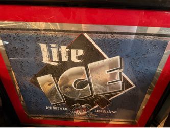 Miller lite beer framed picture