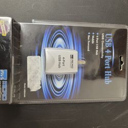 MICRO INNOVATIONS USB 4 PORT HUB, MOBILE, POWERED, LIFETIME WARRANTY