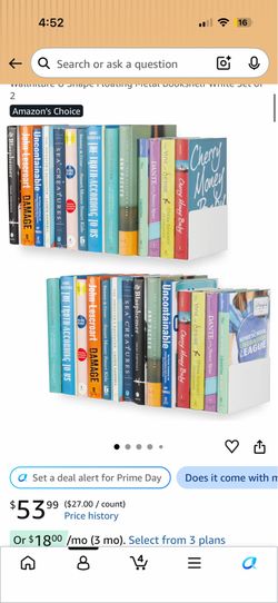 White floating shelves