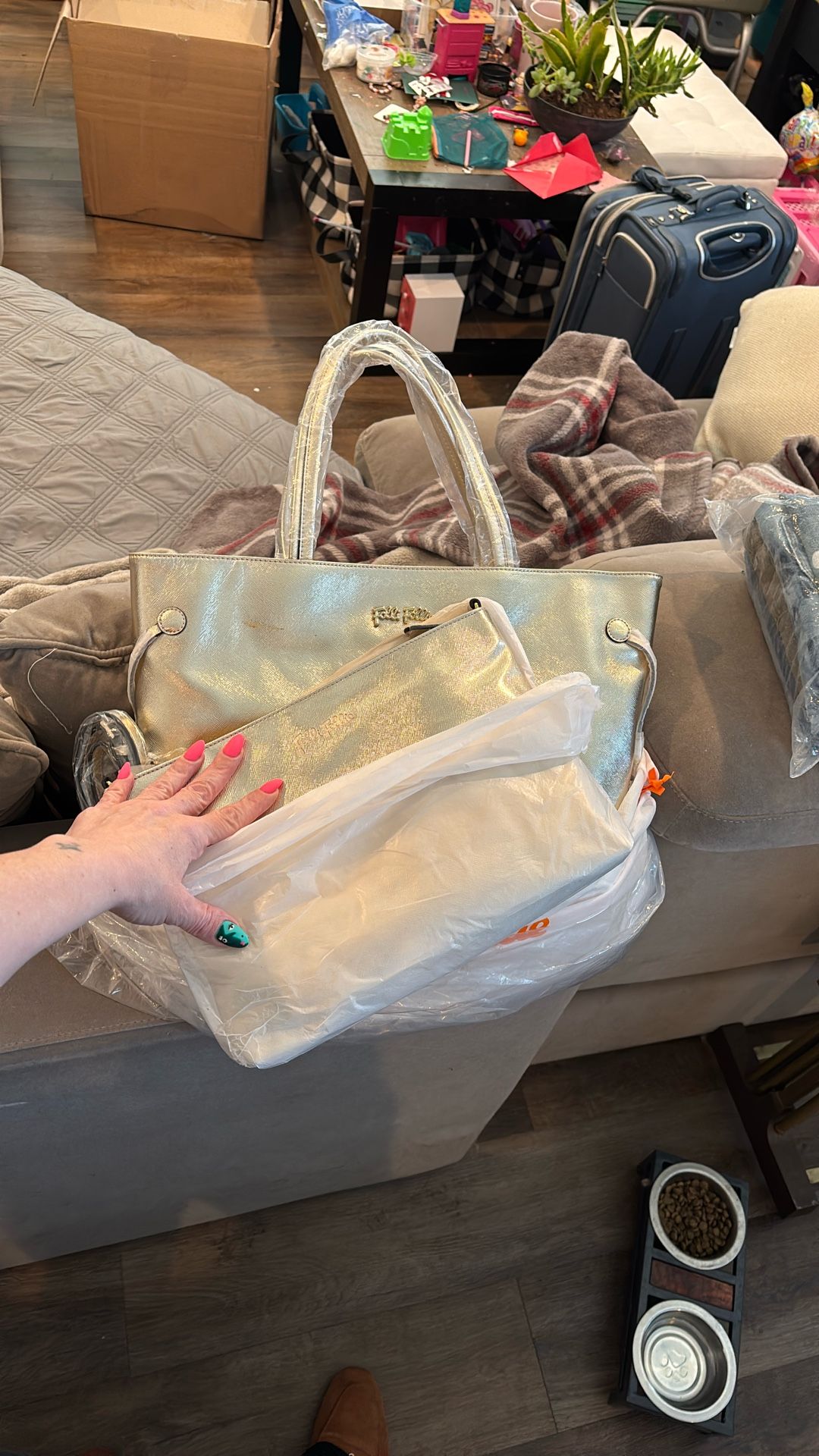Folli Follie Gold 2 In 1 Bag