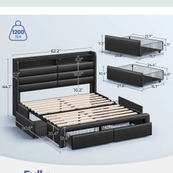 Full Size Platform Upholstered Bed Frame
