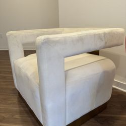 Velvet Ivory Accent Chair - Half OFF Pricing!!