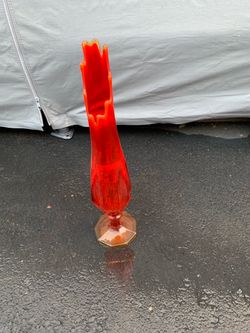 Mid century  vintage 20” swung glass cave