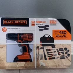 Black And Decker 20v  Drill/driver Project Kit 