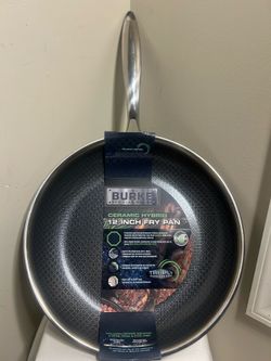David Burke Stainless Geo Clad Ceramic Hybrid 12 inches Fry Pan  ~ New