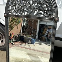Antique Wrought Iron Mirror 