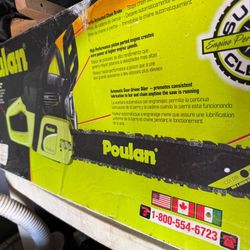 poulan  14 inch gas chain saw. never used. new. 