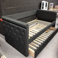 Twin Trundled Bed Frame Solid Wood New In The Box