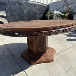 Chinese Wooden Round Table 