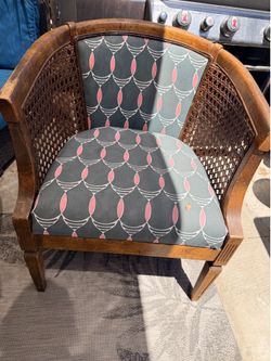 Cane accent chair