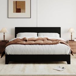 Bed Frame-Faux Leather $100
