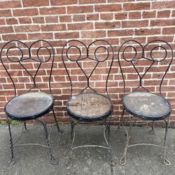 Antique Ice Cream Chairs 