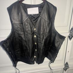 Leather Biker Vest
