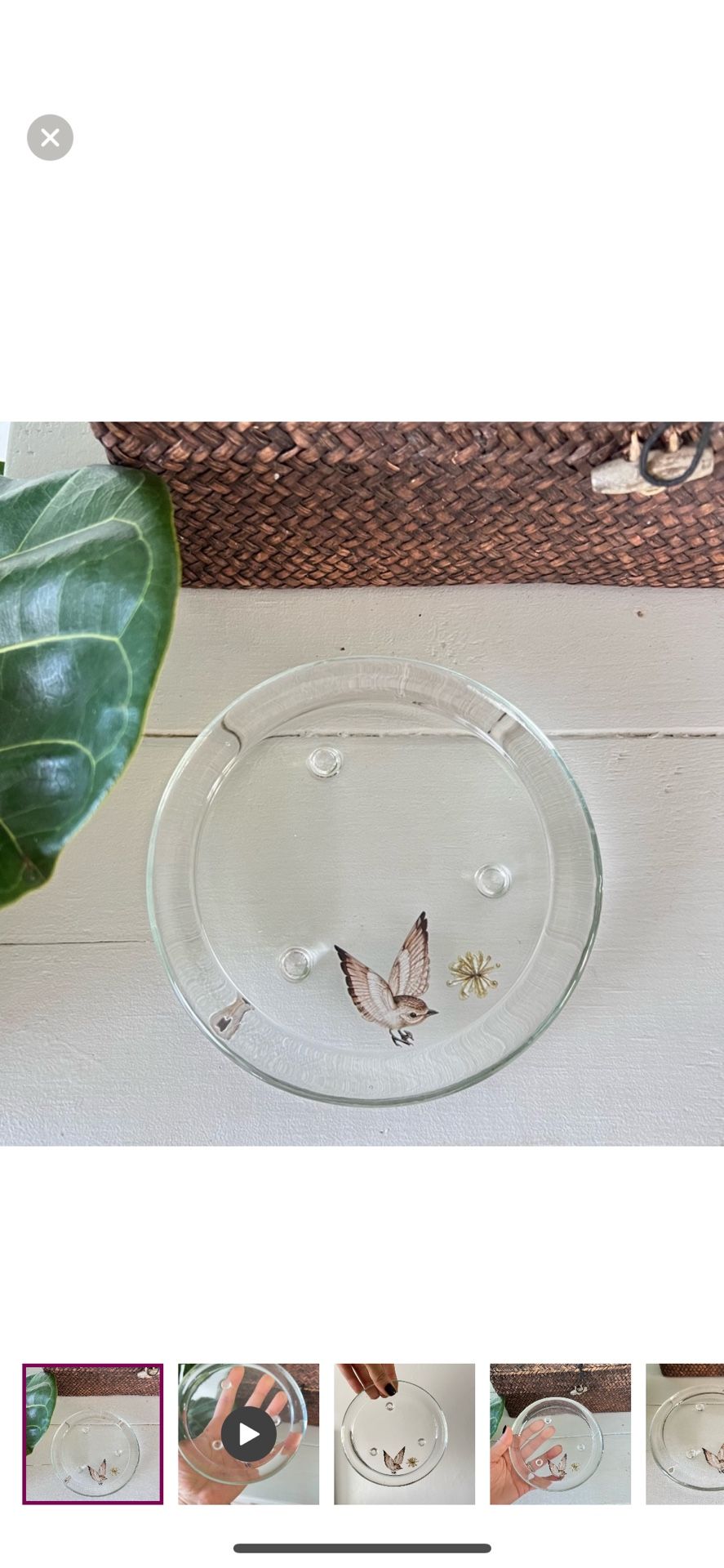 5 Inch Decorative Candle Holder Plate, Heavy Thick Clear glass