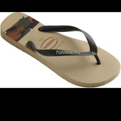 Havaianas Top Stripes Logo Flip Flop Sand Grey Size 11-12