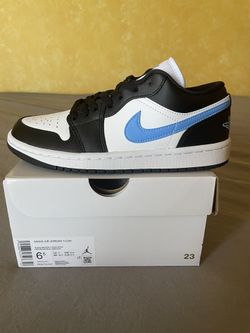 Jordan 1 Low Black University Blue Womens Size 6.5
