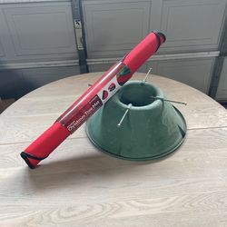 8 Ft Christmas Tree Stand And Mat - $10 OBO