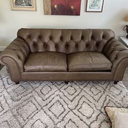 Brown Leather Sofa
