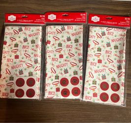 3 packs of 4 Christmas treat bags new