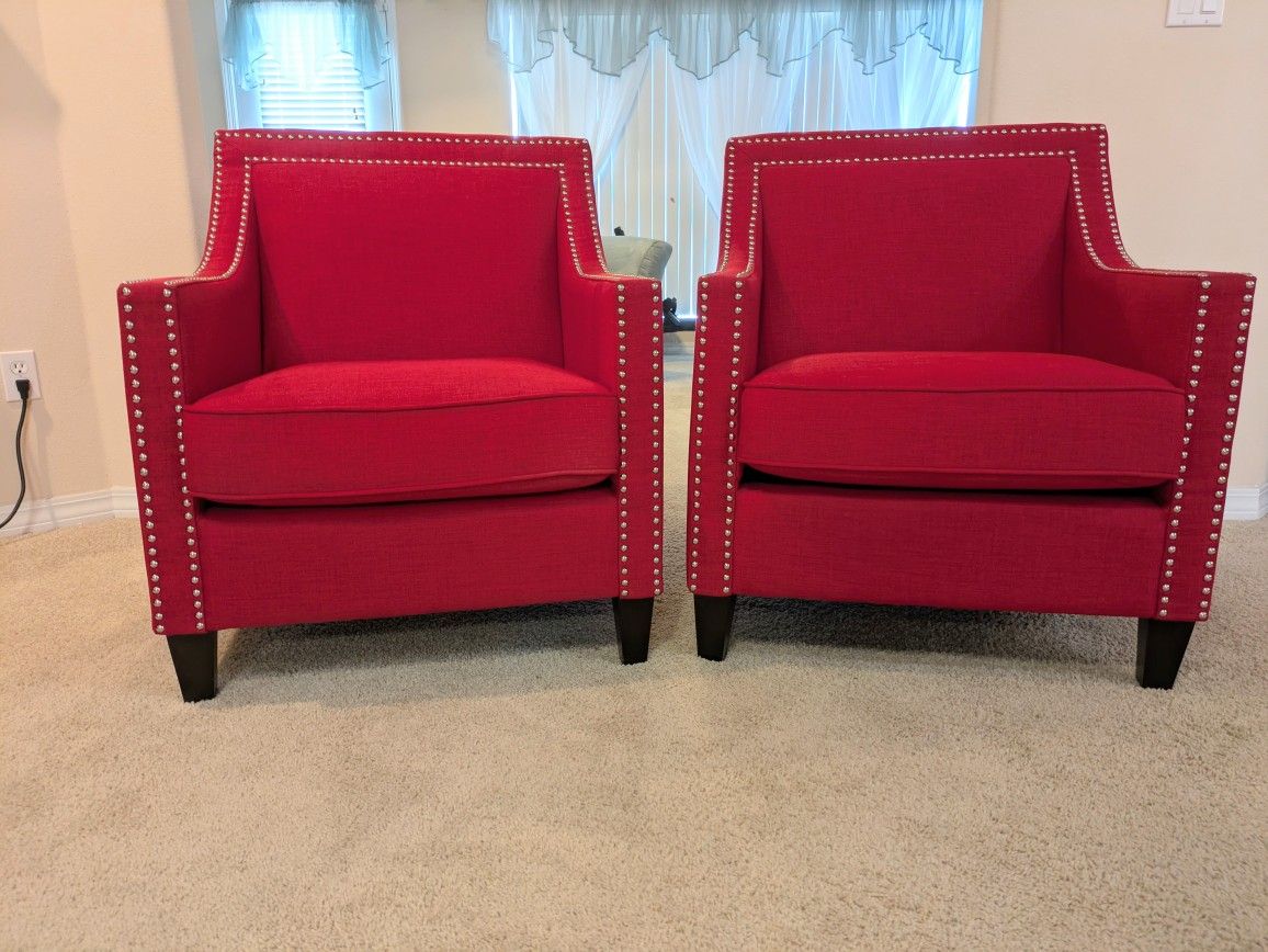 Red Arm Chairs