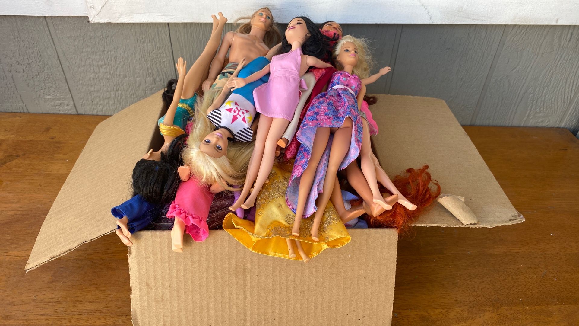 One Box With Pretty Barbies