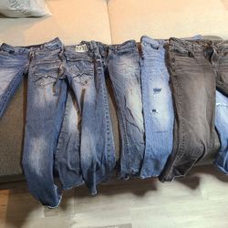 LOT OF MENS JEANS 29X30 30X30 SLIM SKINNY
