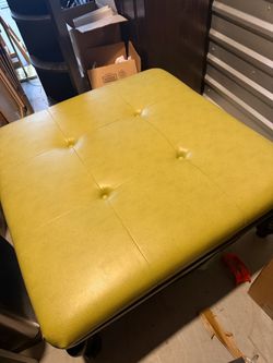 Leather coffee table