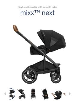Nuna Mix Next Stroller  baby toddler stroller and car seat attachment Black Caviar