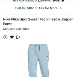 Baby Blue Nike Tech Sweats for Sale in Queens, NY - OfferUp
