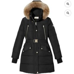 Authentic MICHAEL Michael Kors Women's Down Winter Coat With Hood (Black, size small