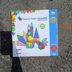 NIB Magna Tiles Combo + MicroMags Multicolor 46-Piece Set Box