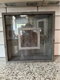 Wedding/Baby Shower/Graduation Grey Wood Card Shadow Box