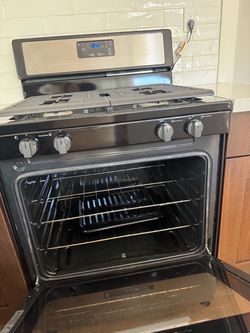 Black Stainless Steel Gas Range Stove