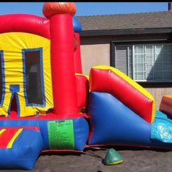 Rainbow Bounce House Castle