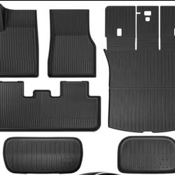 Maysoo 2025 2026 Tesla Model Y Juniper Floor Mats Full Coverage All Weather Floor Mat, 9 PCS