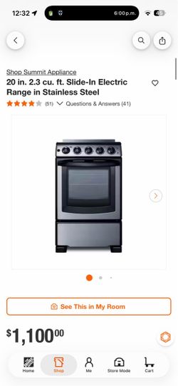 Unique Appliances 20 in 2.4 cu. ft. Propane Gas Off-Grid Range Battery Ignition Sealed Burners New