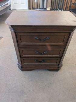 3 Drawer Solid Wood Nightstand