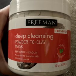 Freeman Deep Cleansing Powder To Clay Face+Body Mask