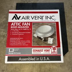 Air Vent 1170 CFM Gray Power Roof Mount Attic Ventilator
