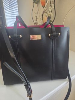 Kate Spade New York Black Leather Tote Bag