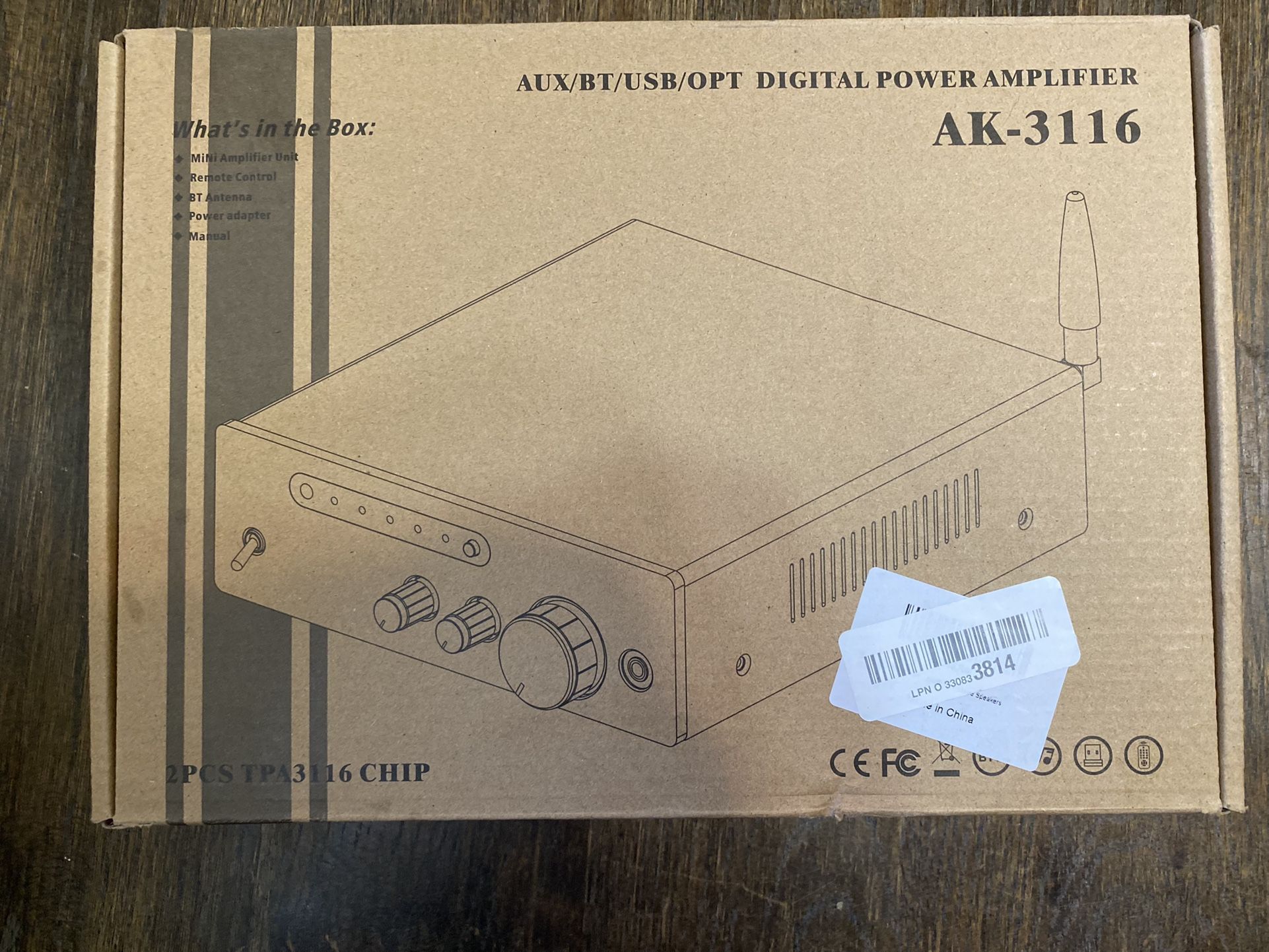AK-3116 HiFi Digital Amplifier Bluetooth 5.3 200W Dual TPA3116 2 Channel Stereo