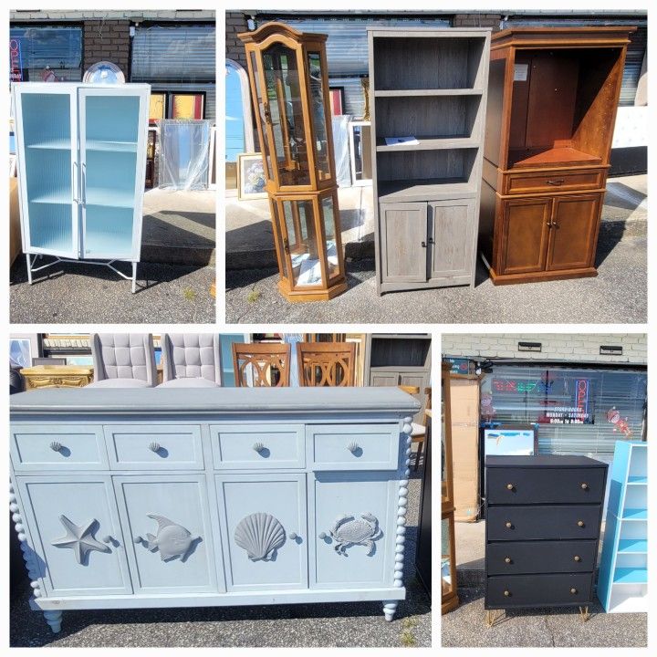 Saturday Mega Dresser, Shelf & Cabinet Sale (All Must Go!!!) Everything In Pic Is $175 Or LESS